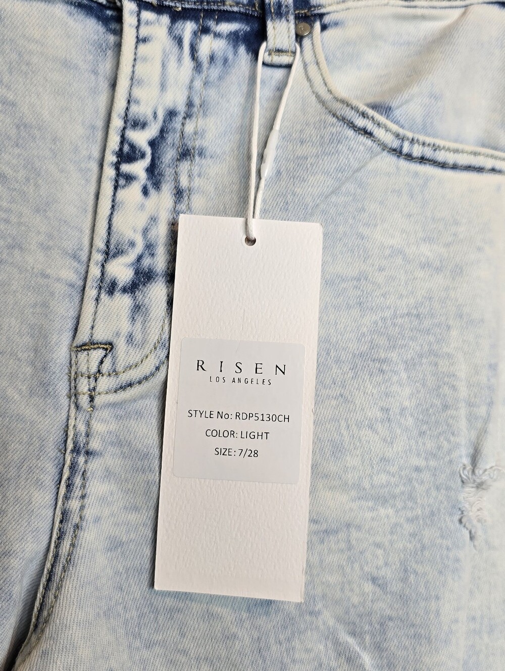LAST PAIR! Risen Georgia Light Wash Wide Leg Long Tall Jeans 7/28 NWT - Picture 7 of 14